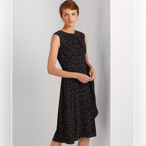 NWT Lauren Ralph Lauren Black Bubble Crepe‎ Dreas sz 12